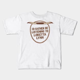 Loretta Lynn / Retro Style Country Fan Design Kids T-Shirt